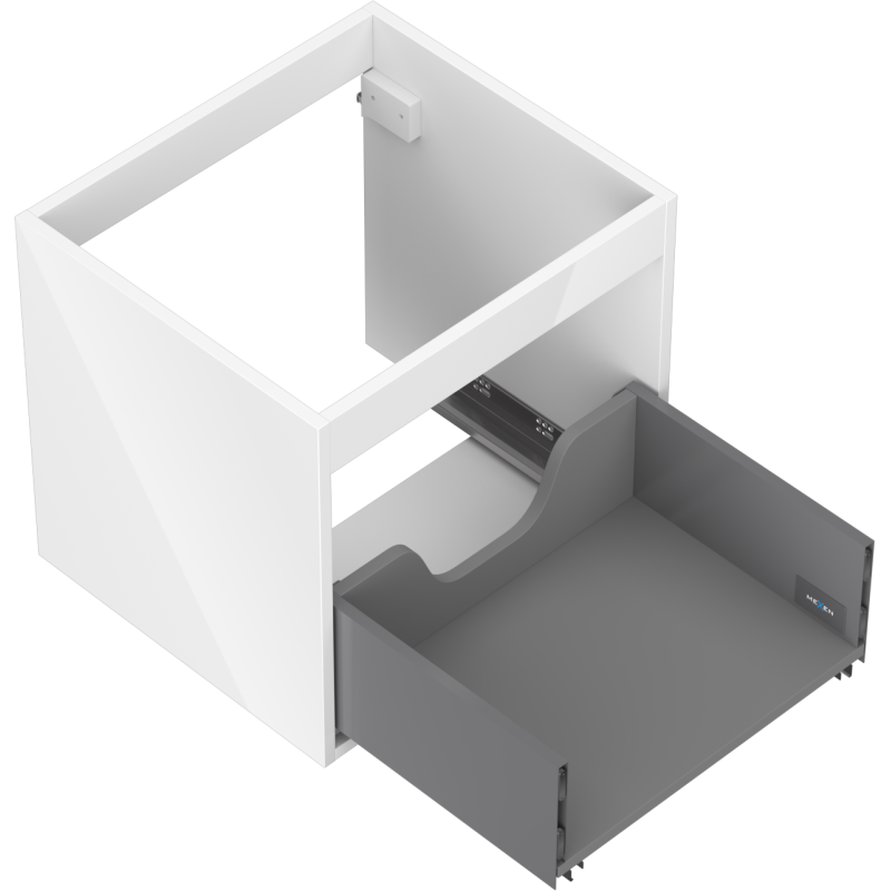 Mexen Box-A mosdószekrény korpus 50 cm, 1 fiók, fehér fényes - 91AX0-0500-470-1-00