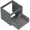 Mexen Box-A corp dulap sub chiuvetă 50 cm, 1 sertar, grafit mat - 91AX0-0500-470-1-66