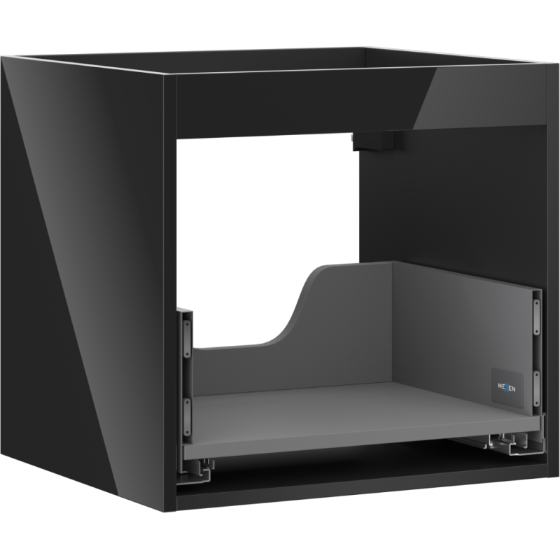 Mexen Box-A corp dulap sub lavoar 50 cm, 1 sertar, negru lucios - 91AX0-0500-470-1-70