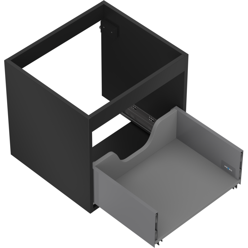 Mexen Box-A corp dulap lavoar 50 cm, 1 sertar, negru mat - 91AX0-0500-470-1-71