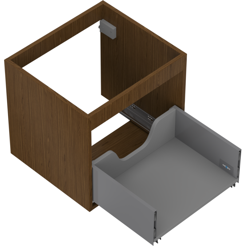 Mexen Box-A mosdószekrény váz 50 cm, 1 fiók, dió - 91AX0-0500-470-1-86