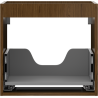 Mexen Box-A corp dulap sub chiuvetă 50 cm, 1 sertar, nuc - 91AX0-0500-470-1-86
