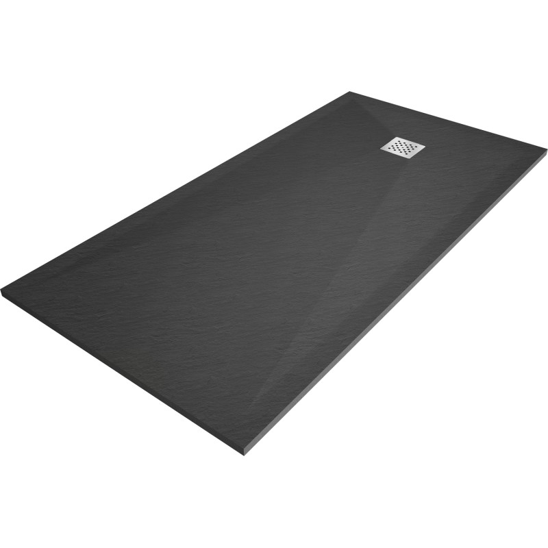 Mexen Stone+ kompozit zuhanytálca téglalap alakú 200 x 100 cm, antracit - 44711020