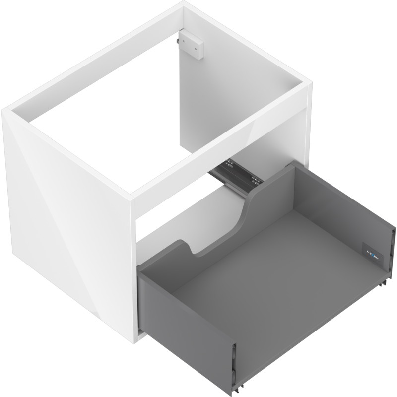 Mexen Box-A 60 cm-es mosdószekrény alsó rész, 1 fiók, fényes fehér - 91AX0-0600-470-1-00