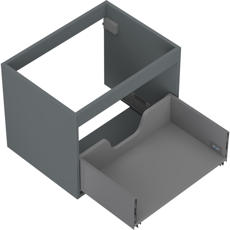 Mexen Box-A corp dulap sub chiuvetă 60 cm, 1 sertar, grafit mat - 91AX0-0600-470-1-66