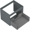 Mexen Box-A corp dulap sub chiuveta 60 cm, 1 sertar, grafit mat - 91AX0-0600-470-1-66