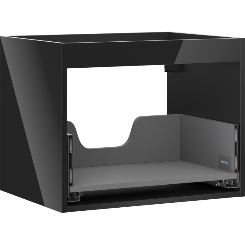 Mexen Box-A corp dulap sub lavoar 60 cm, 1 sertar, negru lucios - 91AX0-0600-470-1-70