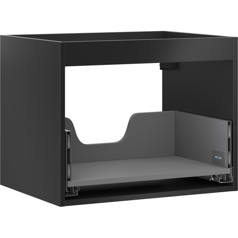 Mexen Box-A corp dulap sub chiuvetă 60 cm, 1 sertar, negru mat - 91AX0-0600-470-1-71