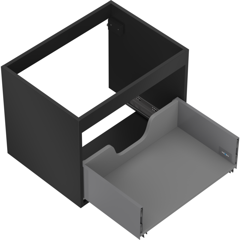 Mexen Box-A corp dulap sub chiuvetă 60 cm, 1 sertar, negru mat - 91AX0-0600-470-1-71