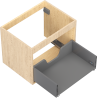 Mexen Box-A corp pentru dulap sub chiuvetă 60 cm, 1 sertar, stejar - 91AX0-0600-470-1-81