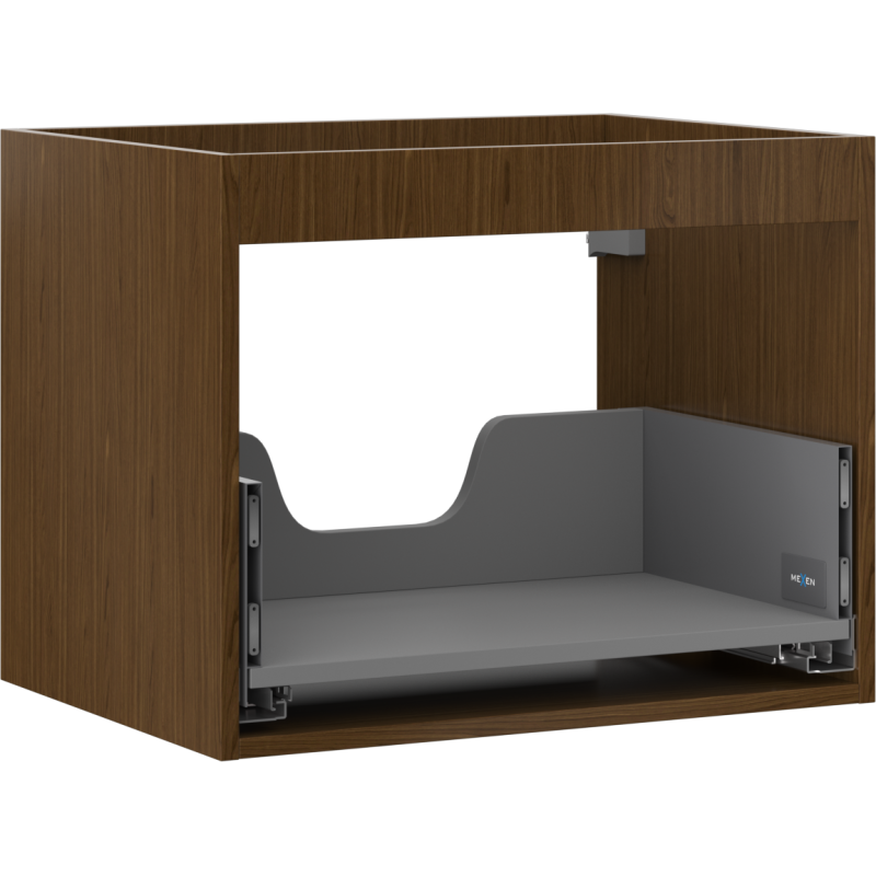 Mexen Box-A cadru dulap pentru chiuvetă 60 cm, 1 sertar, nuc - 91AX0-0600-470-1-86