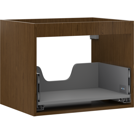 Mexen Box-A cadru dulap pentru chiuvetă 60 cm, 1 sertar, nuc - 91AX0-0600-470-1-86