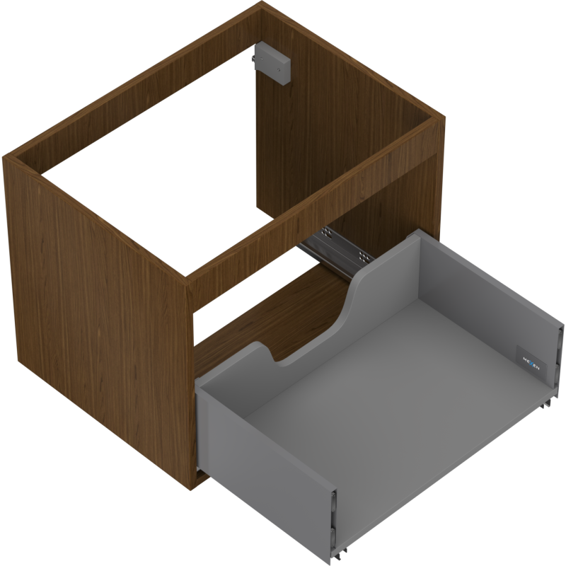 Mexen Box-A mosdószekrény test 60 cm, 1 fiók, dió - 91AX0-0600-470-1-86
