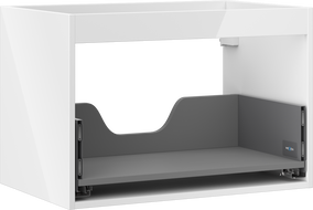 Mexen Box-A mosdószekrény korpus 70 cm, 1 fiók, fehér fényes - 91AX0-0700-470-1-00