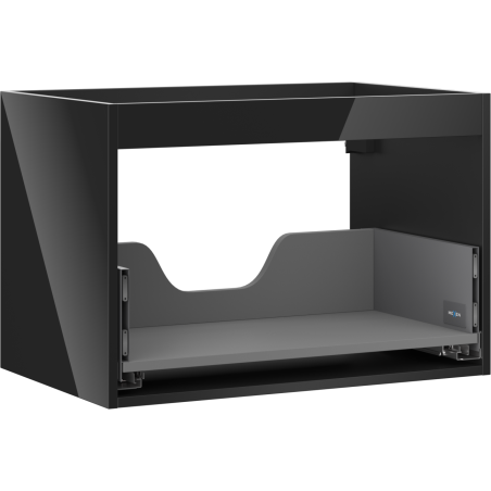 Mexen Box-A mosdószekrény korpus 70 cm, 1 fiók, fekete fényes - 91AX0-0700-470-1-70