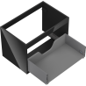 Mexen Box-A corp dulap sub chiuvetă 70 cm, 1 sertar, negru lucios - 91AX0-0700-470-1-70