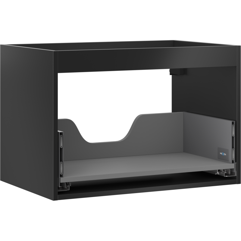 Mexen Box-A corp dulap sub chiuvetă 70 cm, 1 sertar, negru mat - 91AX0-0700-470-1-71