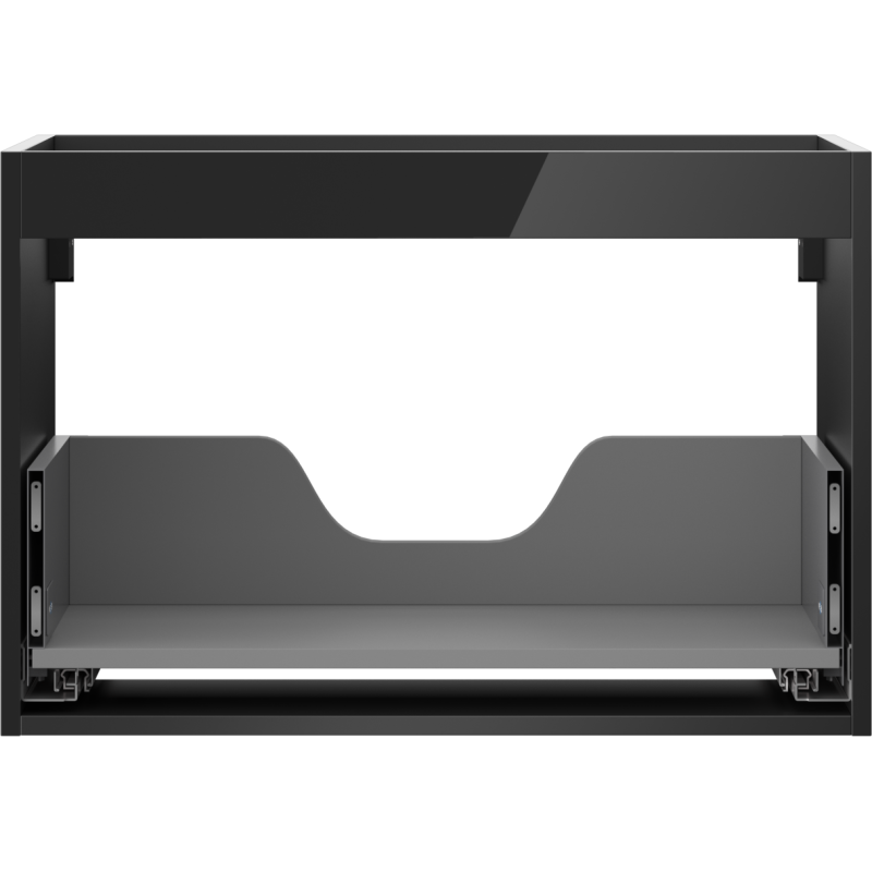 Mexen Box-A fürdőszobai mosdószekrény 70 cm, 1 fiók, fekete fényes - 91AX0-0700-470-1-70