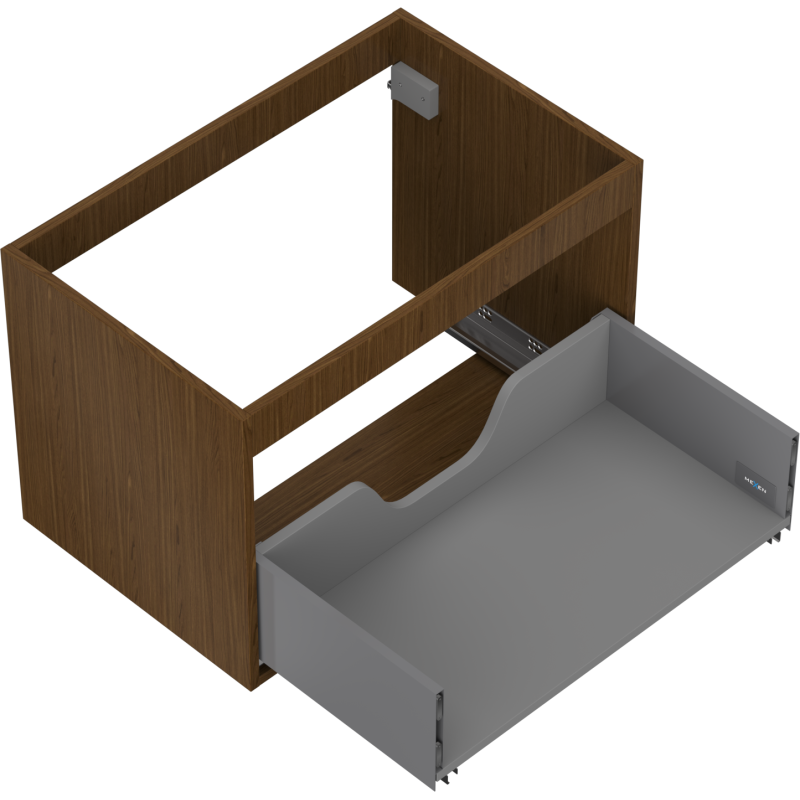Mexen Box-A szekrénytest mosdó alá 70 cm, 1 fiók, dió - 91AX0-0700-470-1-86