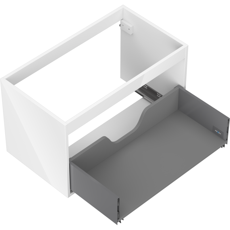 Mexen Box-A corp de dulap sub chiuvetă 80 cm, 1 sertar, alb lucios - 91AX0-0800-470-1-00