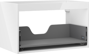 Mexen Box-A 80 cm-es mosdószekrény korpus, 1 fiók, fényes fehér - 91AX0-0800-470-1-00