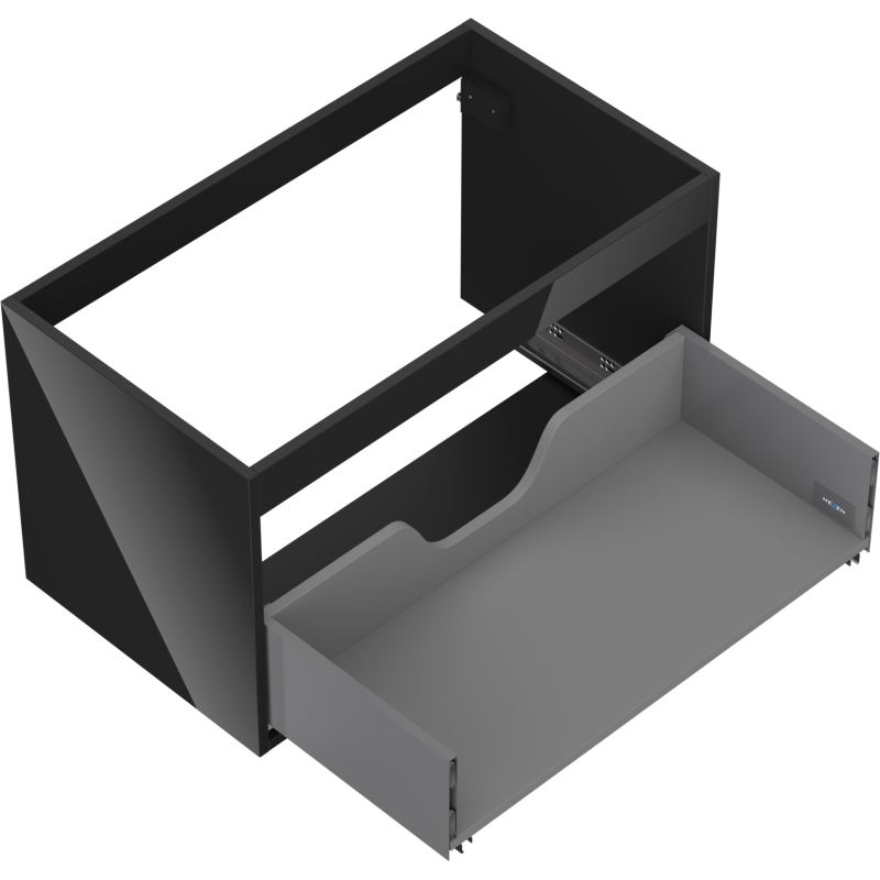 Mexen Box-A corp dulap sub chiuvetă 80 cm, 1 sertar, negru lucios - 91AX0-0800-470-1-70