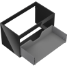 Corp de bază Mexen Box-A pentru dulap de lavoar 80 cm, 1 sertar, negru lucios - 91AX0-0800-470-1-70