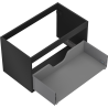 Mexen Box-A corp dulap sub chiuvetă 80 cm, 1 sertar, negru mat - 91AX0-0800-470-1-71