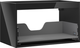 Corp de bază Mexen Box-A pentru dulap de lavoar 80 cm, 1 sertar, negru lucios - 91AX0-0800-470-1-70