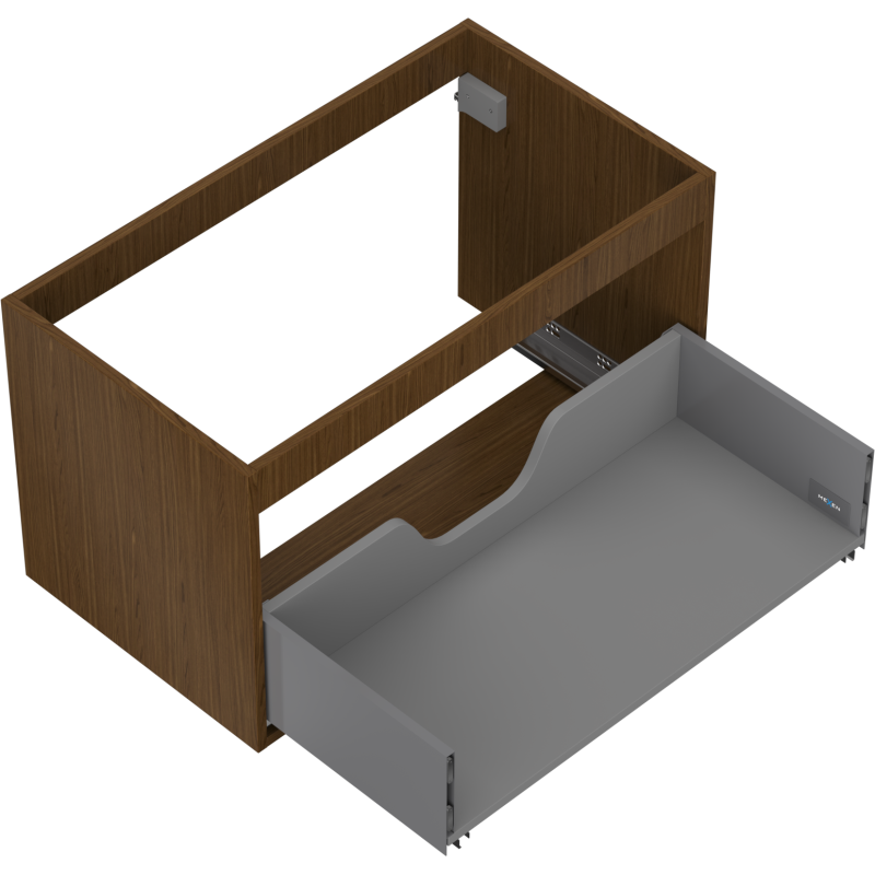 Mexen Box-A mosdószekrény korpus 80 cm, 1 fiók, dió - 91AX0-0800-470-1-86