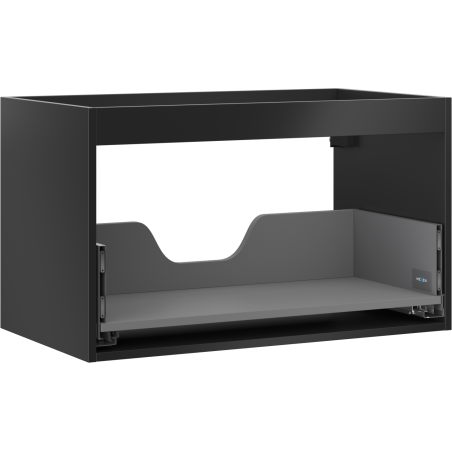 Mexen Box-A mosdószekrény korpus 80 cm, 1 fiók, fekete matt - 91AX0-0800-470-1-71