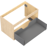 Mexen Box-A corp dulap pentru chiuvetă 80 cm, 1 sertar, stejar - 91AX0-0800-470-1-81