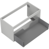 Corp dulap Mexen Box-A sub lavoar 90 cm, 1 sertar, gri mat - 91AX0-0900-470-1-62