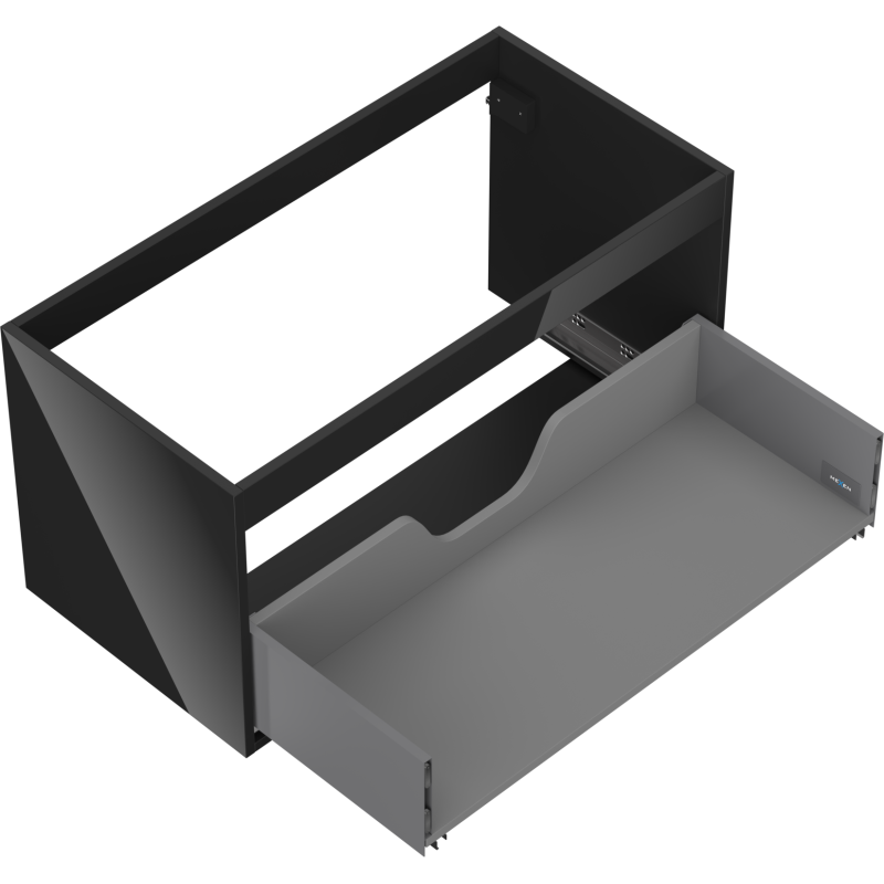 Mexen Box-A corp dulap sub chiuvetă 90 cm, 1 sertar, negru lucios - 91AX0-0900-470-1-70