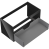 Mexen Box-A corp de dulap pentru lavoar 90 cm, 1 sertar, negru lucios - 91AX0-0900-470-1-70