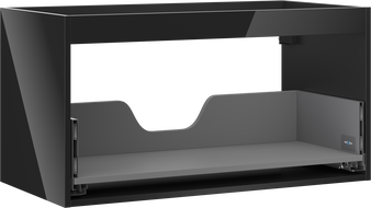 Mexen Box-A mosdószekrény korpus 90 cm, 1 fiók, fekete fényes - 91AX0-0900-470-1-70