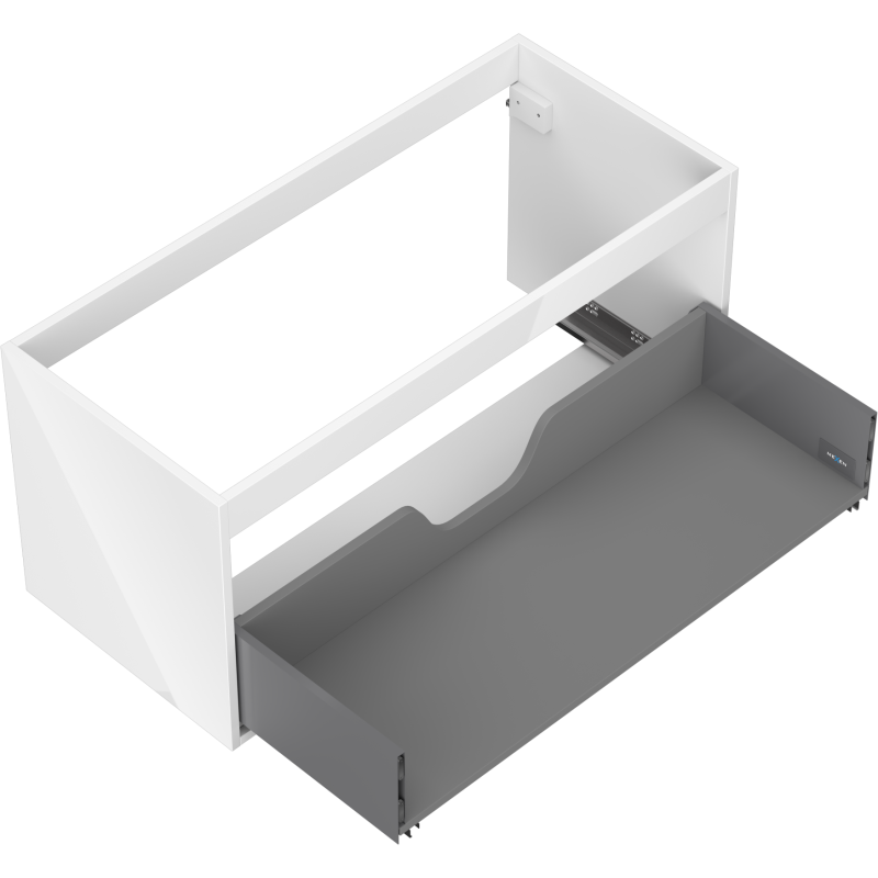 Mexen Box-A corp dulap lavoar 100 cm, 1 sertar, alb lucios - 91AX0-1000-470-1-00