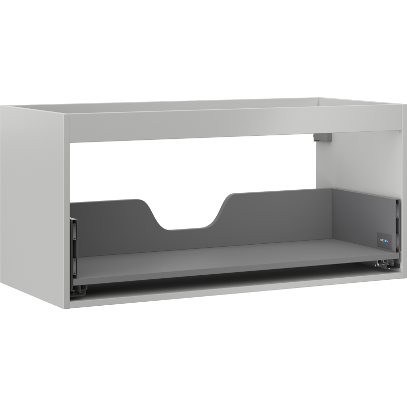 Mexen Box-A szekrény korpus mosdó alá, 100 cm, 1 fiók, szürke matt - 91AX0-1000-470-1-62