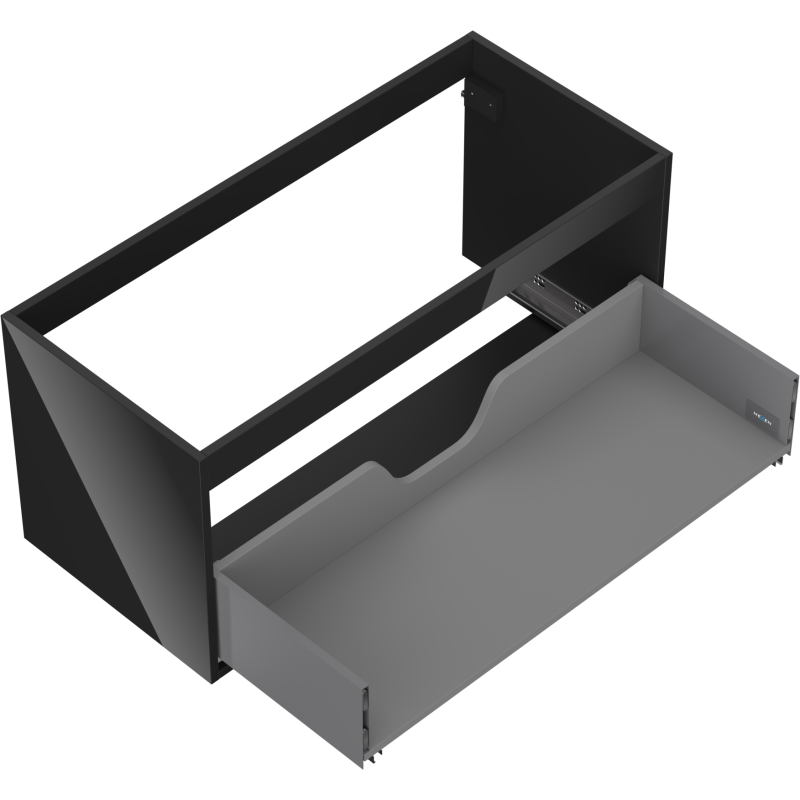 Mexen Box-A corp suspendat pentru chiuvetă 100 cm, 1 sertar, negru lucios - 91AX0-1000-470-1-70