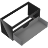 Mexen Box-A dulap sub chiuvetă 100 cm, 1 sertar, negru lucios - 91AX0-1000-470-1-70