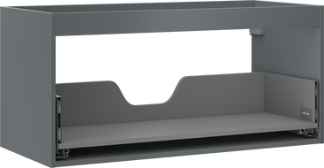 Mexen Box-A mosdókagyló alatti szekrény korpusz 100 cm, 1 fiók, grafit matt - 91AX0-1000-470-1-66