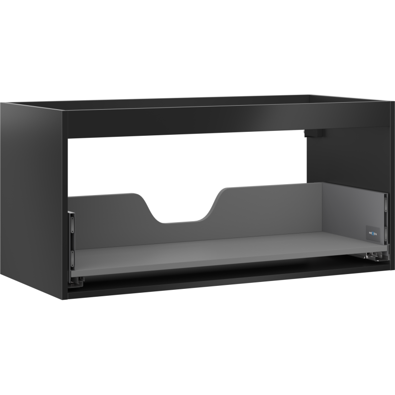 Mexen Box-A corp dulap lavoar 100 cm, 1 sertar, negru mat - 91AX0-1000-470-1-71