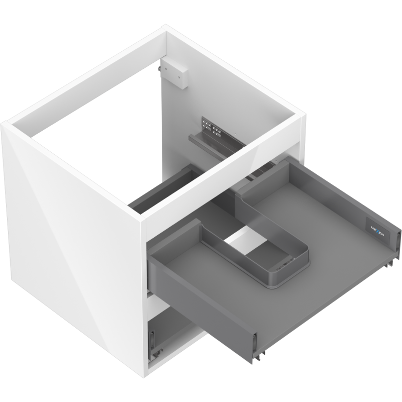 Mexen Box-A corp pentru dulap sub chiuvetă 50 cm, 2 sertare, alb lucios - 91AX0-0500-470-2-00