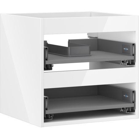 Mexen Box-A corp pentru dulap sub chiuvetă 50 cm, 2 sertare, alb lucios - 91AX0-0500-470-2-00