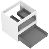 Mexen Box-A corp dulap de baie 50 cm, 2 sertare, alb mat - 91AX0-0500-470-2-01