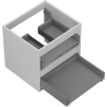 Mexen Box-A corp dulap sub chiuvetă 50 cm, 2 sertare, gri mat - 91AX0-0500-470-2-62
