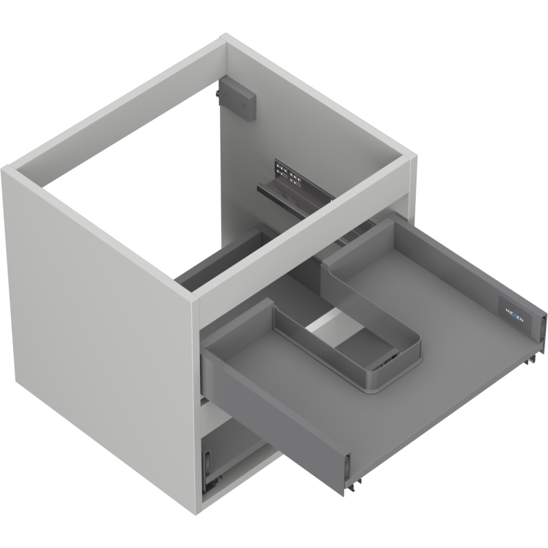 Mexen Box-A corp dulap sub chiuvetă 50 cm, 2 sertare, gri mat - 91AX0-0500-470-2-62