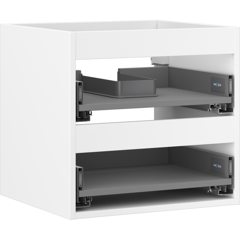 Mexen Box-A corp dulap de baie 50 cm, 2 sertare, alb mat - 91AX0-0500-470-2-01
