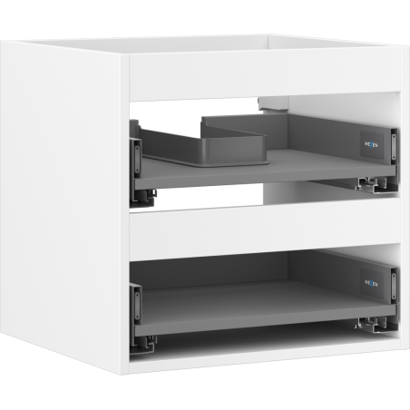 Mexen Box-A corp dulap de baie 50 cm, 2 sertare, alb mat - 91AX0-0500-470-2-01