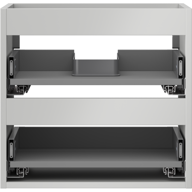 Mexen Box-A corp dulap sub chiuvetă 50 cm, 2 sertare, gri mat - 91AX0-0500-470-2-62